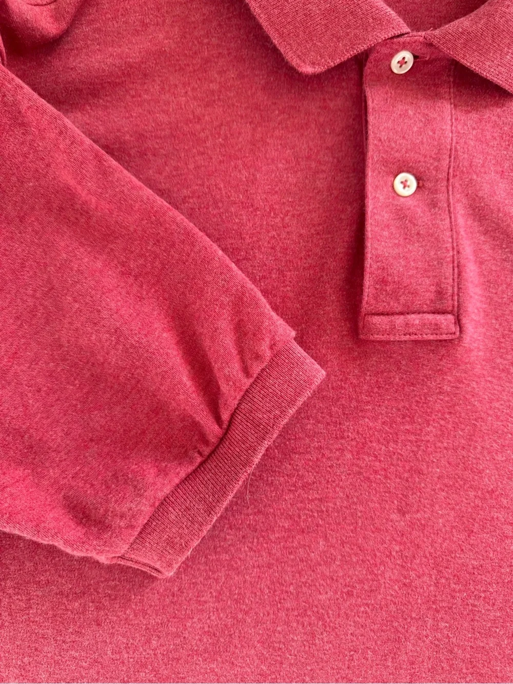 Ralph Lauren Men’s Heather Red Polo with Navy Pony S